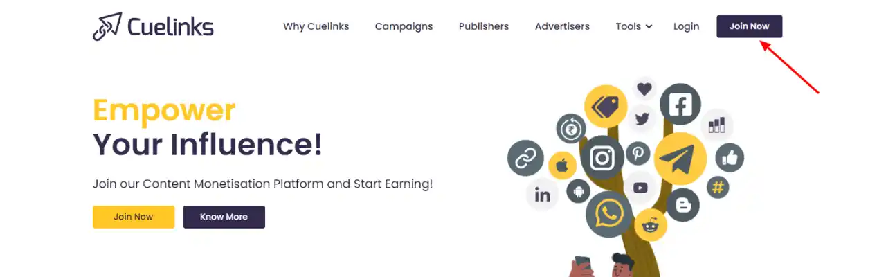 Join Cuelinks Affiliate Programs