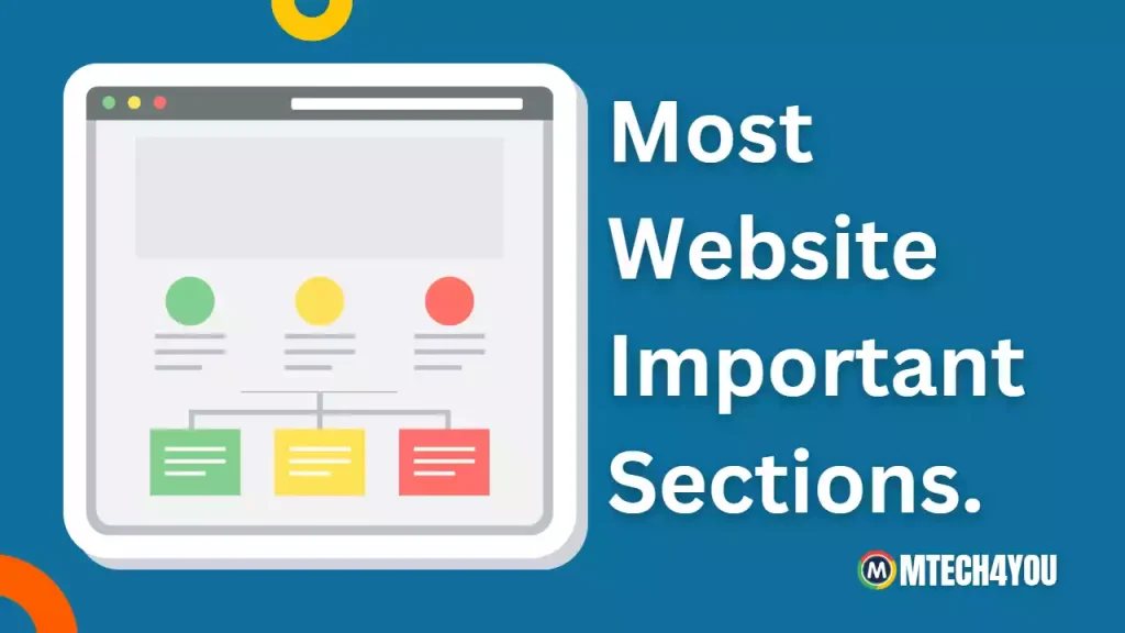 website important section are must have of every websites or blog