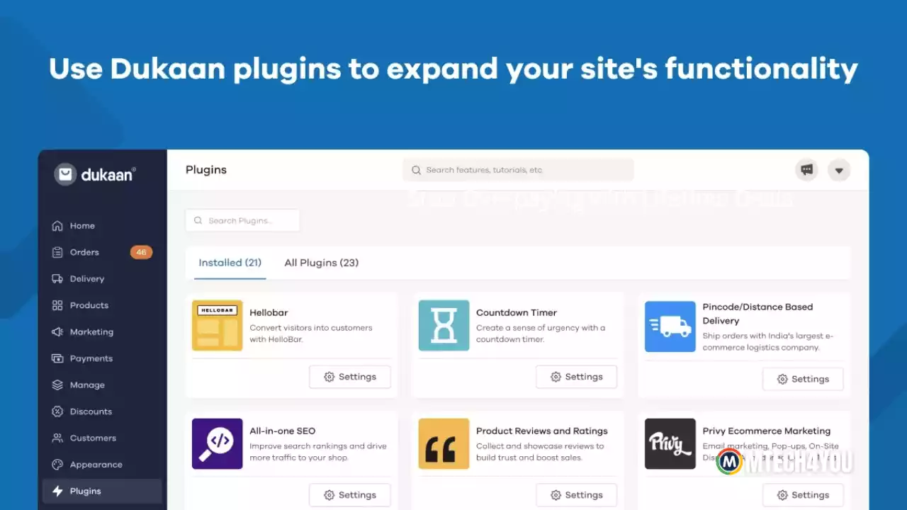 expand your store functionality with dukaan plugins