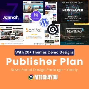 Publisher Plan News Portal Design Package - Yearly