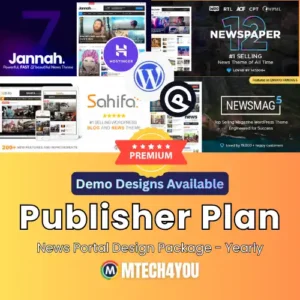 Publisher Plan News Portal Design Package