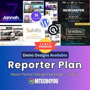Reporter Plan News Portal Design Package